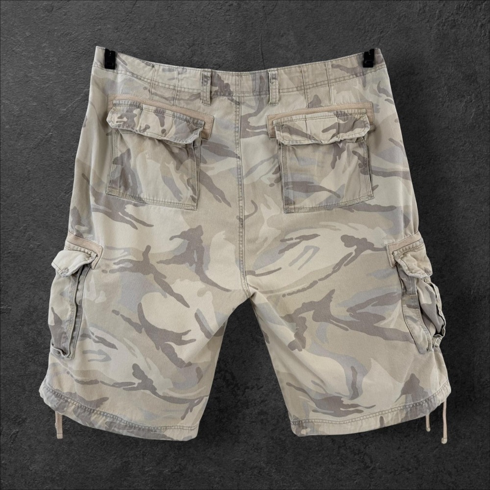 Nautica Jeans Co Cargo Shorts Mens 42 Beige Tan Camo Army Relaxed - Picture 2 of 7